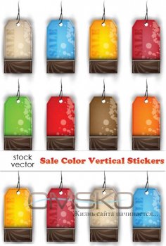 Векторный клипарт - Sale Color Vertical Stickers