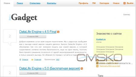 Шаблон DLE : iGadget (web 2.0)